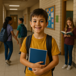 Daniel at school. 