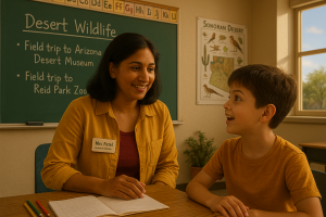 Mrs. Patel, Daniel's teacher.