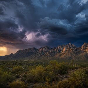 Lightning Over Pusch Ridge